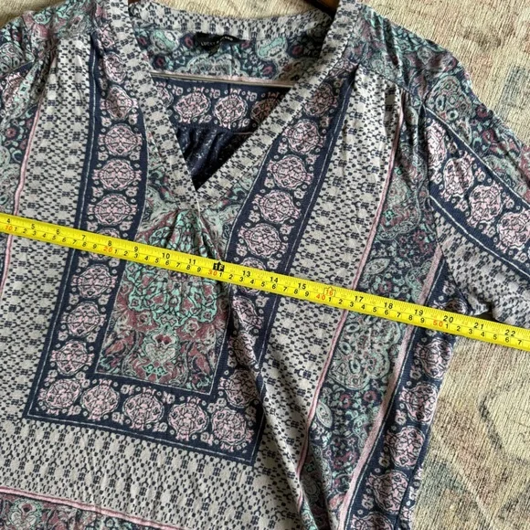 Lucky Brand Peasant Tunic Boho Chic Cottagecore Blouse XL Ethereal Whimsigoth - Picture 7 of 10